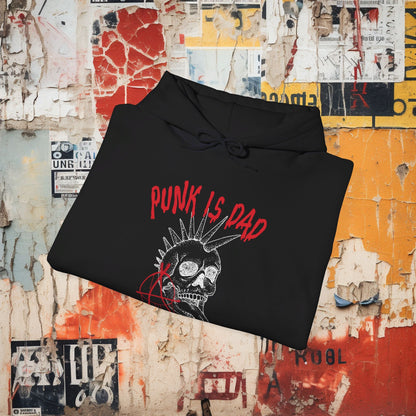 Hoodie - Punk Is Dad | Hoodie | Hooded Sweatshirt from Crypto Zoo Tees