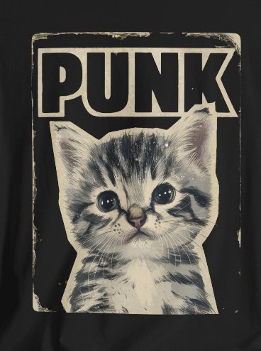 T-Shirt - Punk Kitten T-shirt | Bella+Canvas Shirt | Punk Rock Cat Kitty Tee from Crypto Zoo Tees