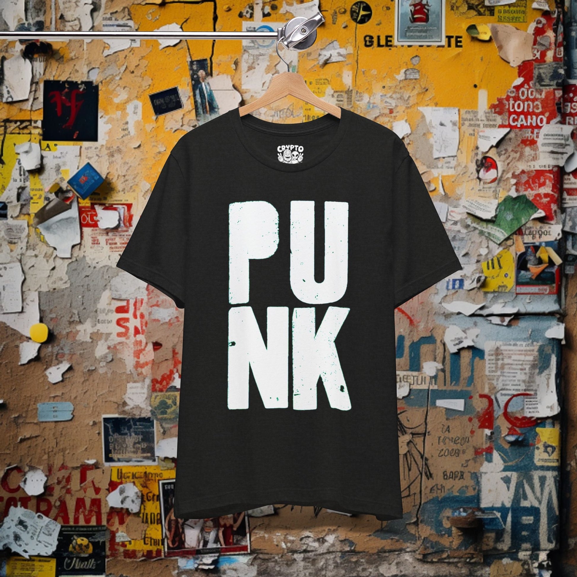 T - Shirt - Punk Letters | Typography | Bella + Canvas Unisex T - shirt from Crypto Zoo Tees