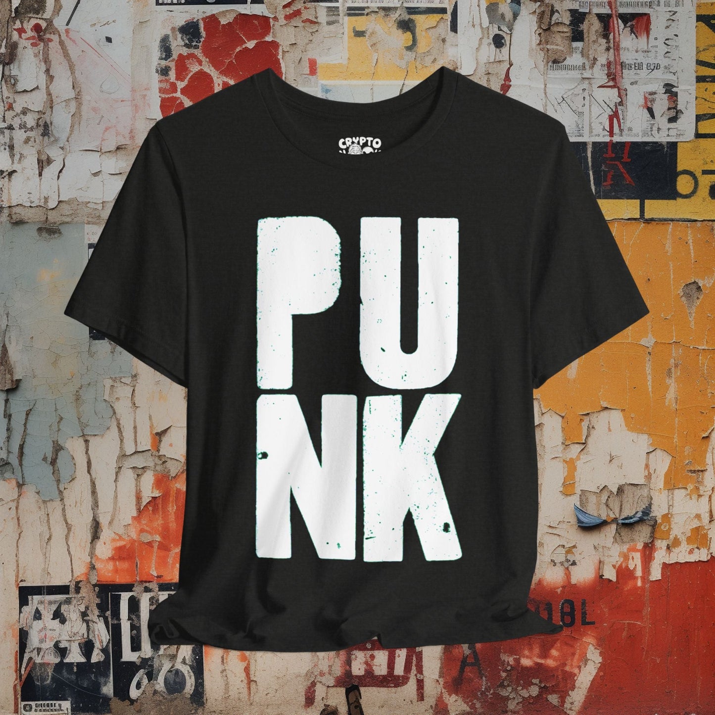 T - Shirt - Punk Letters | Typography | Bella + Canvas Unisex T - shirt from Crypto Zoo Tees