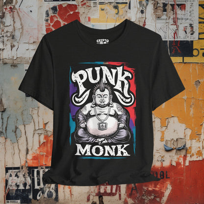 T - Shirt - Punk Monk | Punk Rock Buddha | Bella + Canvas Unisex T - shirt from Crypto Zoo Tees