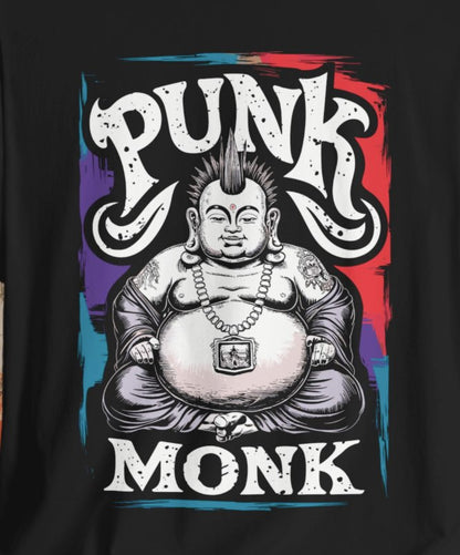 T - Shirt - Punk Monk | Punk Rock Buddha | Bella + Canvas Unisex T - shirt from Crypto Zoo Tees