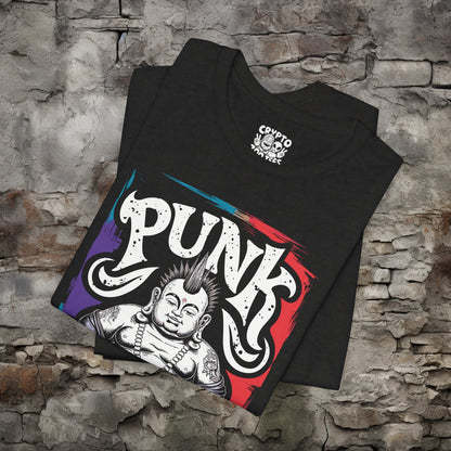 T - Shirt - Punk Monk | Punk Rock Buddha | Bella + Canvas Unisex T - shirt from Crypto Zoo Tees