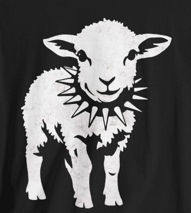 T-Shirt - Punk Sheep in Spiked Collar Shirt | Bella + Canvas Unisex T-shirt from Crypto Zoo Tees