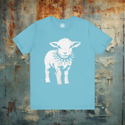 T-Shirt - Punk Sheep in Spiked Collar Shirt | Bella + Canvas Unisex T-shirt from Crypto Zoo Tees