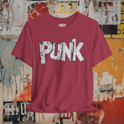 T-Shirt - Punk Stencil Tee | Bella + Canvas Unisex T-shirt from Crypto Zoo Tees