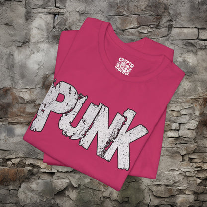 T-Shirt - Punk Stencil Tee | Bella + Canvas Unisex T-shirt from Crypto Zoo Tees