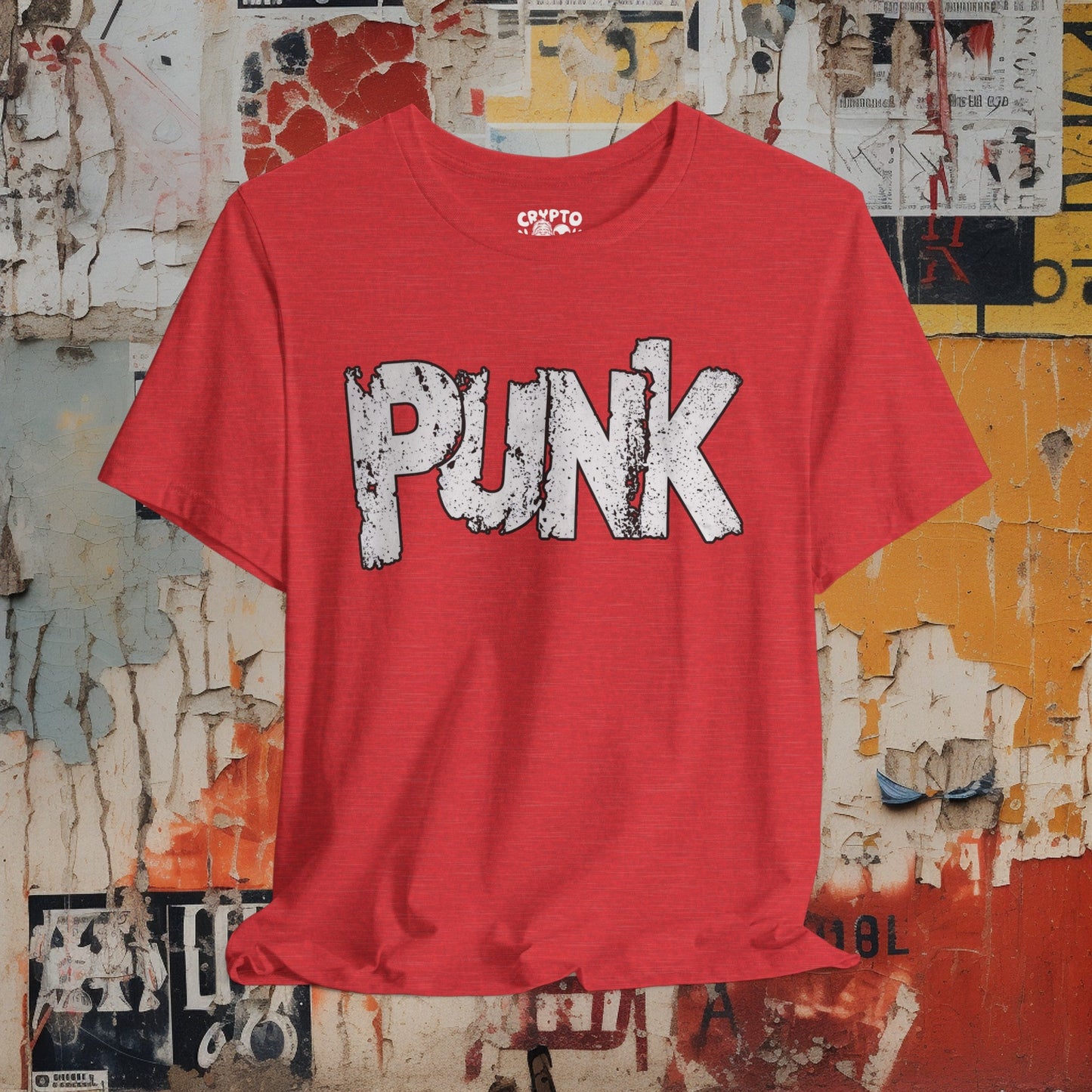 T-Shirt - Punk Stencil Tee | Bella + Canvas Unisex T-shirt from Crypto Zoo Tees