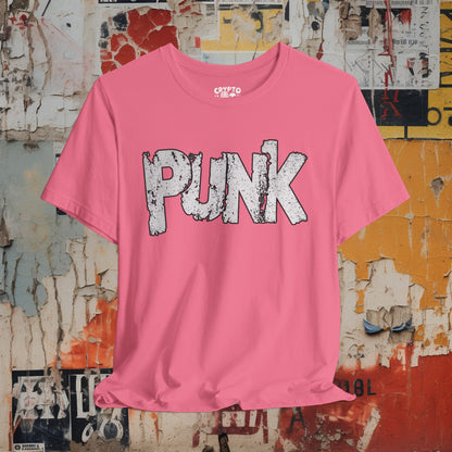 T-Shirt - Punk Stencil Tee | Bella + Canvas Unisex T-shirt from Crypto Zoo Tees