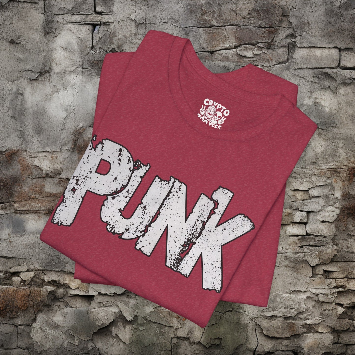 T-Shirt - Punk Stencil Tee | Bella + Canvas Unisex T-shirt from Crypto Zoo Tees