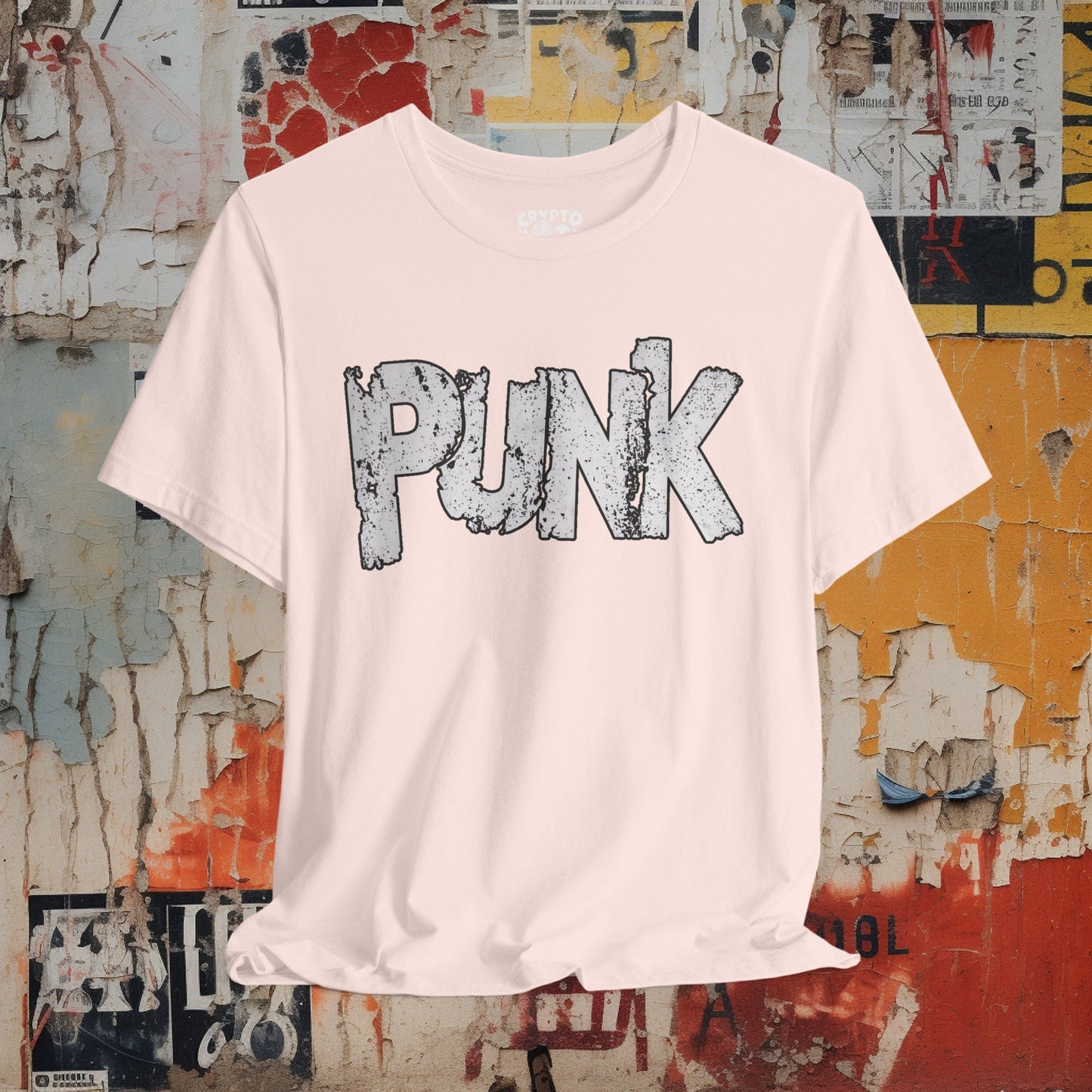 T-Shirt - Punk Stencil Tee | Bella + Canvas Unisex T-shirt from Crypto Zoo Tees