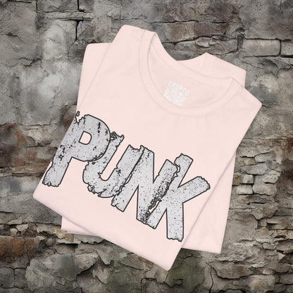 T-Shirt - Punk Stencil Tee | Bella + Canvas Unisex T-shirt from Crypto Zoo Tees