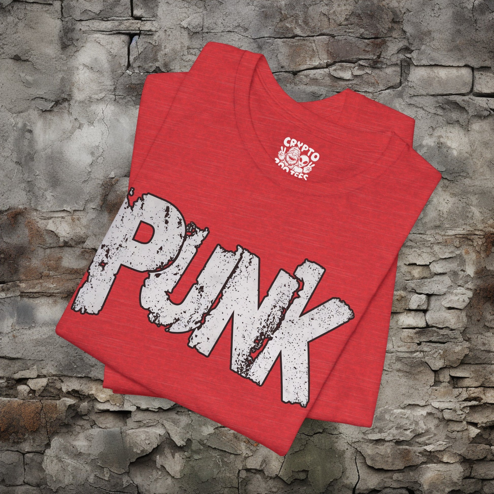 T-Shirt - Punk Stencil Tee | Bella + Canvas Unisex T-shirt from Crypto Zoo Tees