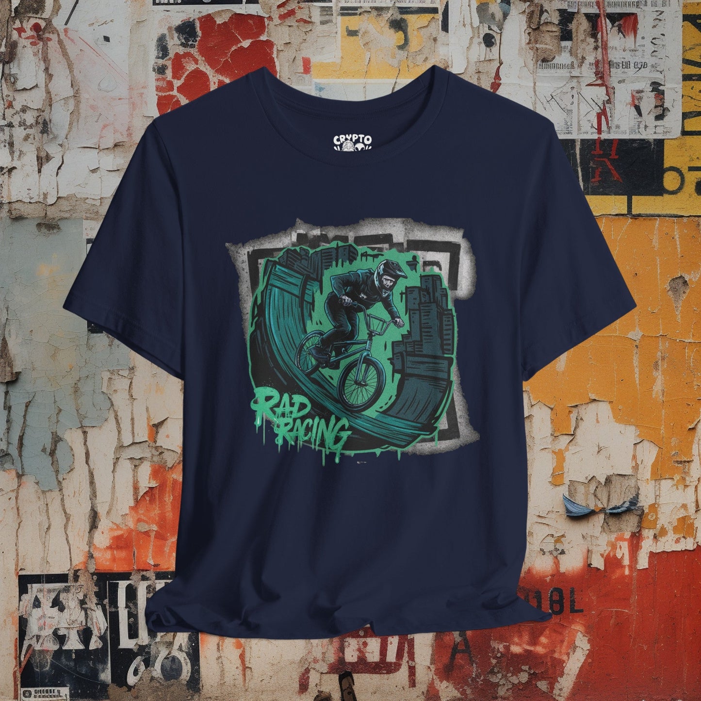 T-Shirt - Rad Racing BMX Bike T-shirt | Bella+Canvas Unisex Shirt | Sports Tee from Crypto Zoo Tees