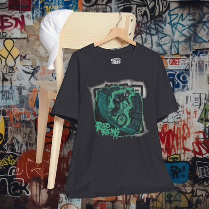 T-Shirt - Rad Racing BMX Bike T-shirt | Bella+Canvas Unisex Shirt | Sports Tee from Crypto Zoo Tees