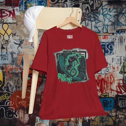 T-Shirt - Rad Racing BMX Bike T-shirt | Bella+Canvas Unisex Shirt | Sports Tee from Crypto Zoo Tees