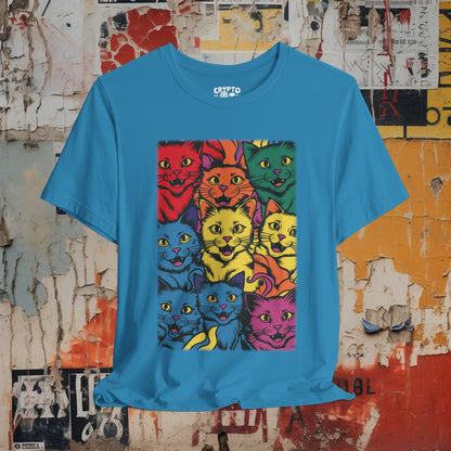 T-Shirt - Rainbow Cats Tee | Bella + Canvas Unisex T-shirt from Crypto Zoo Tees