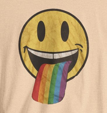 T-Shirt - Rainbow Tongue Smiley Face Shirt | Bella + Canvas Unisex T-shirt from Crypto Zoo Tees