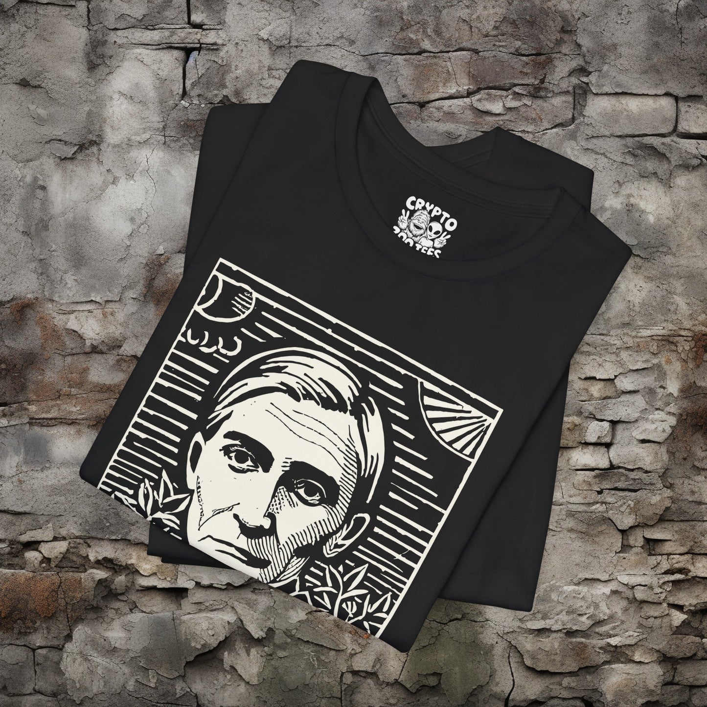 T-Shirt - Ralph Waldo Emerson Transcendentalist Author T-shirt | Bella + Canvas Unisex T-shirt from Crypto Zoo Tees