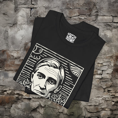 T-Shirt - Ralph Waldo Emerson Transcendentalist Author T-shirt | Bella + Canvas Unisex T-shirt from Crypto Zoo Tees