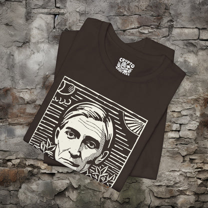 T-Shirt - Ralph Waldo Emerson Transcendentalist Author T-shirt | Bella + Canvas Unisex T-shirt from Crypto Zoo Tees