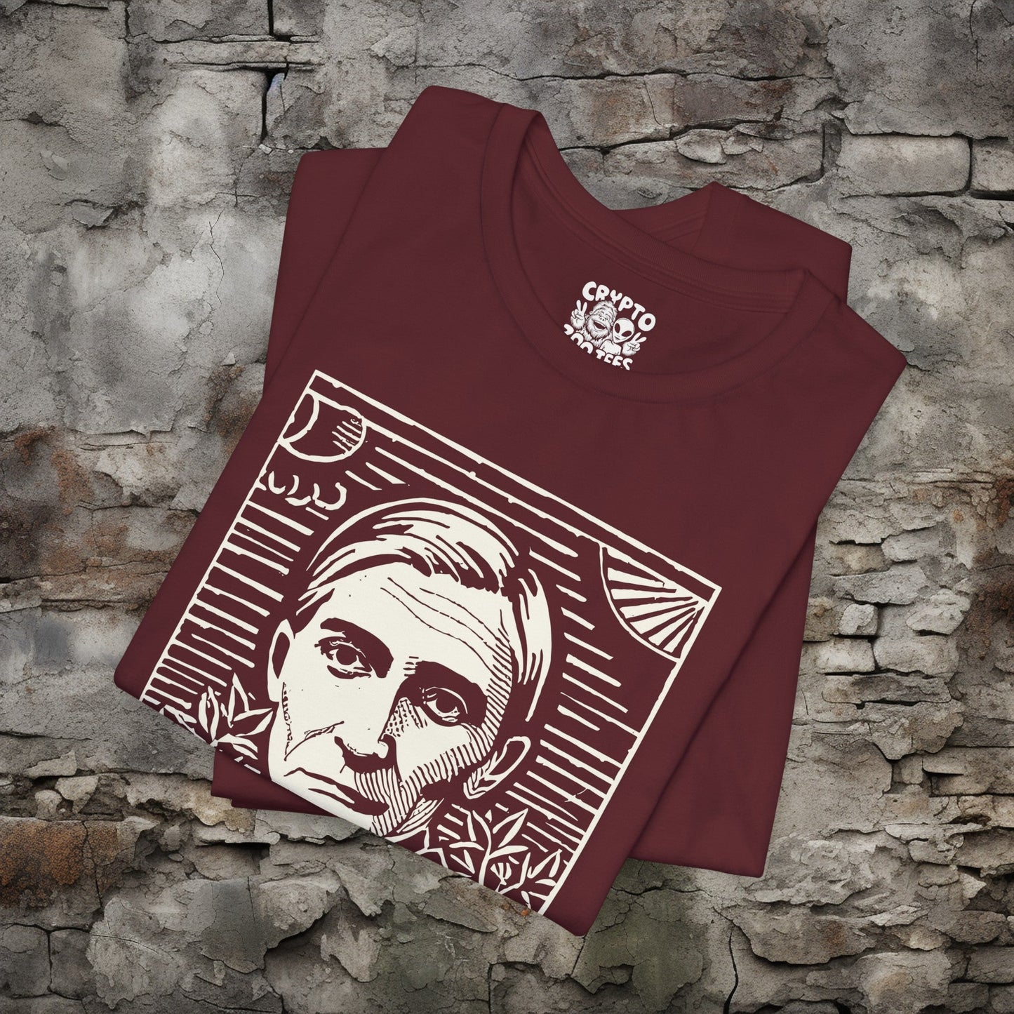 T-Shirt - Ralph Waldo Emerson Transcendentalist Author T-shirt | Bella + Canvas Unisex T-shirt from Crypto Zoo Tees