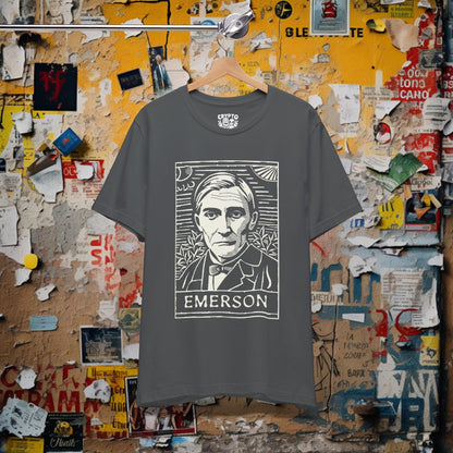 T-Shirt - Ralph Waldo Emerson Transcendentalist Author T-shirt | Bella + Canvas Unisex T-shirt from Crypto Zoo Tees