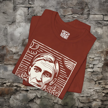 T-Shirt - Ralph Waldo Emerson Transcendentalist Author T-shirt | Bella + Canvas Unisex T-shirt from Crypto Zoo Tees