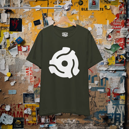 T-Shirt - Record Player 45 Adapter Vinyl Music Lover | Bella + Canvas Unisex T-shirt from Crypto Zoo Tees