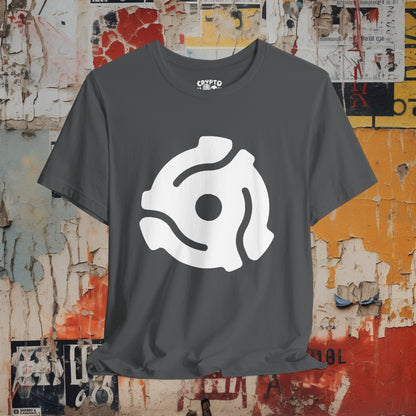 T-Shirt - Record Player 45 Adapter Vinyl Music Lover | Bella + Canvas Unisex T-shirt from Crypto Zoo Tees