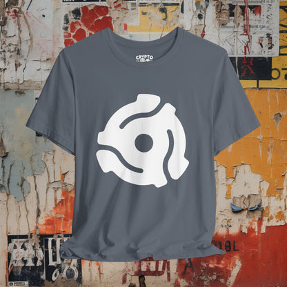 T-Shirt - Record Player 45 Adapter Vinyl Music Lover | Bella + Canvas Unisex T-shirt from Crypto Zoo Tees