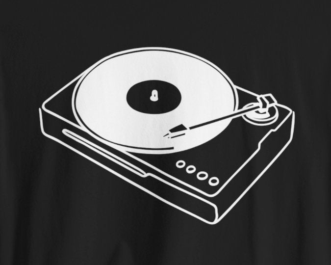 T-Shirt - Record Player | Retro | Music Media | Bella + Canvas Unisex T-shirt from Crypto Zoo Tees