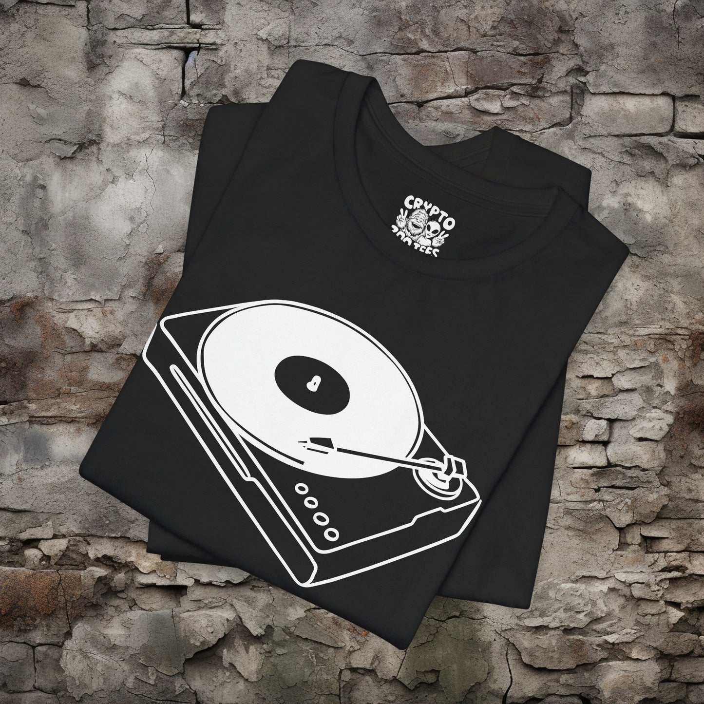 T-Shirt - Record Player | Retro | Music Media | Bella + Canvas Unisex T-shirt from Crypto Zoo Tees