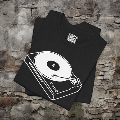 T-Shirt - Record Player | Retro | Music Media | Bella + Canvas Unisex T-shirt from Crypto Zoo Tees