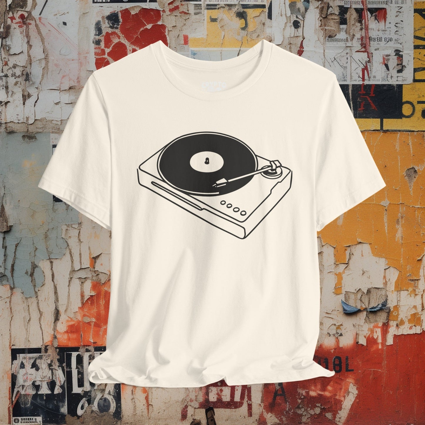 T-Shirt - Record Player | Retro | Music Media | Bella + Canvas Unisex T-shirt from Crypto Zoo Tees