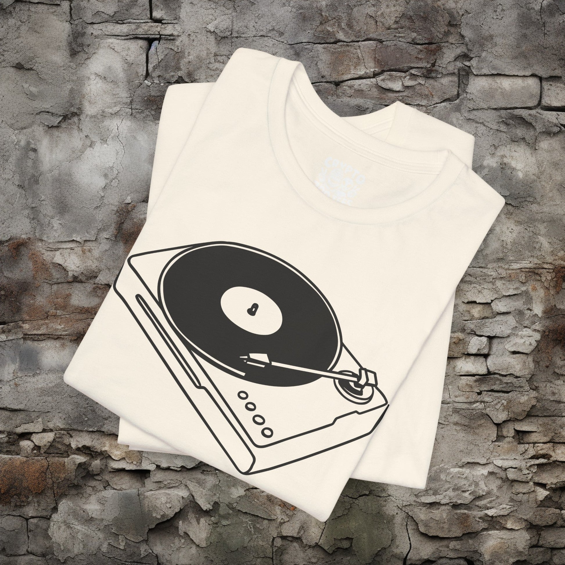 T-Shirt - Record Player | Retro | Music Media | Bella + Canvas Unisex T-shirt from Crypto Zoo Tees