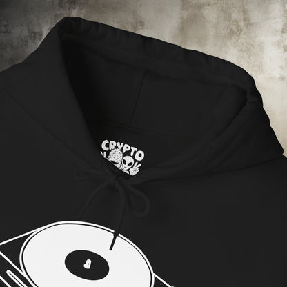 Hoodie - Record Player | Retro | Music Media | Hoodie | Hooded Sweatshirt from Crypto Zoo Tees