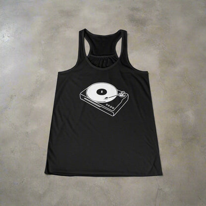 Tank Top - Record Player | Retro | Music Media | Ladies Racerback Tank Top from Crypto Zoo Tees