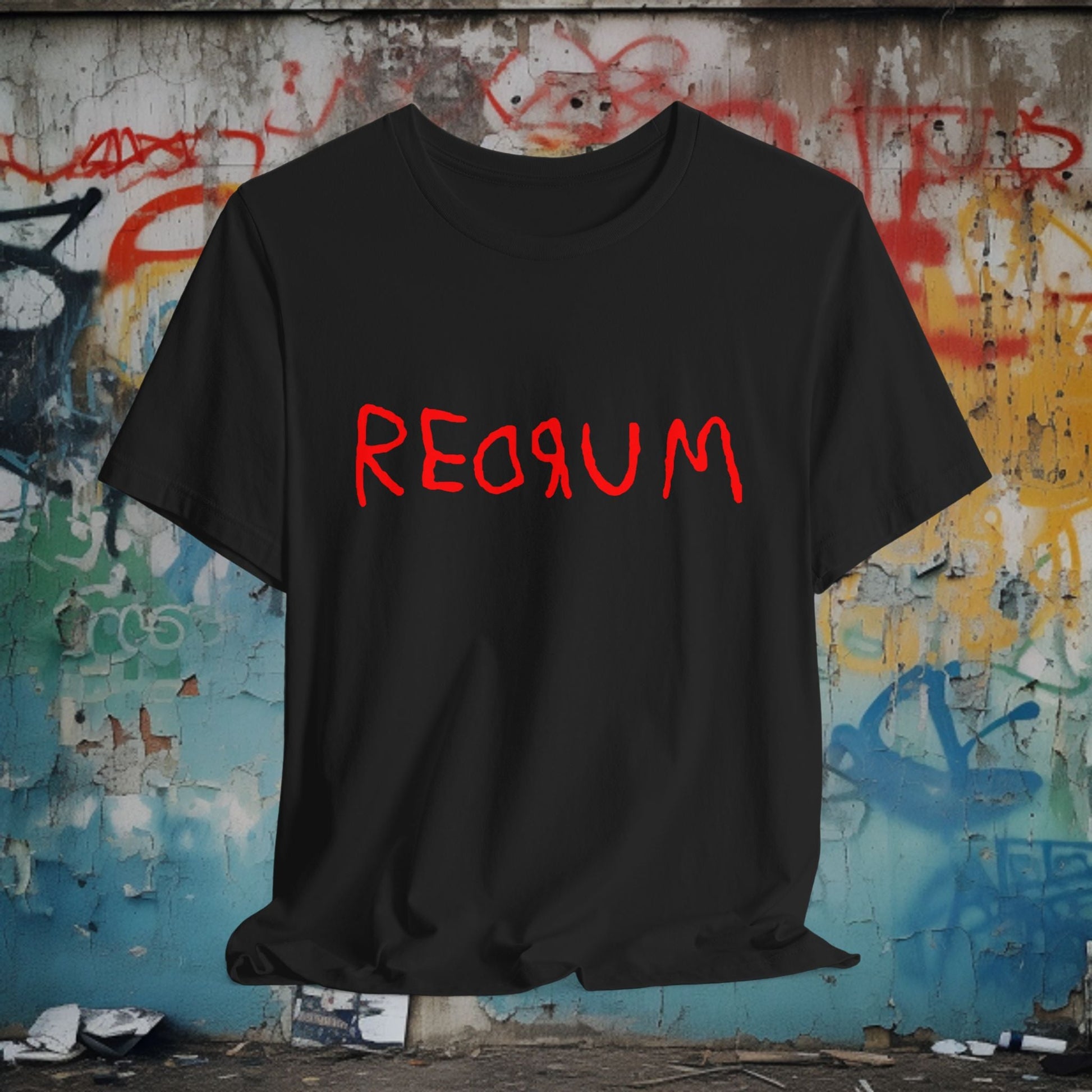 T-Shirt - Redrum Tee | Shining Horror T-shirt | Bella + Canvas Unisex T-shirt from Crypto Zoo Tees