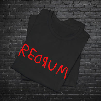 T-Shirt - Redrum Tee | Shining Horror T-shirt | Bella + Canvas Unisex T-shirt from Crypto Zoo Tees