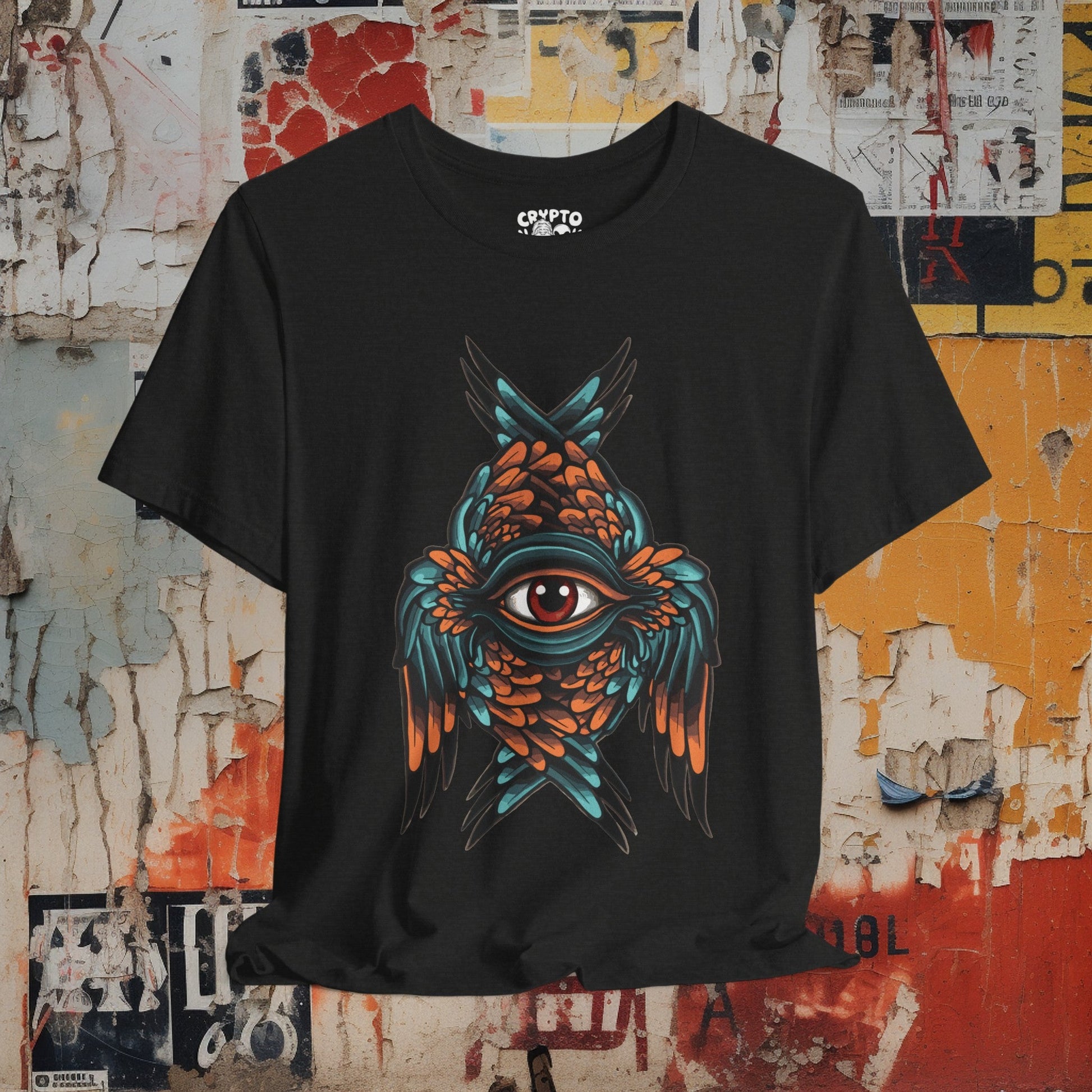 T-Shirt - Seraphim All Seeing Eye with Wings | Bella + Canvas Unisex T-shirt from Crypto Zoo Tees