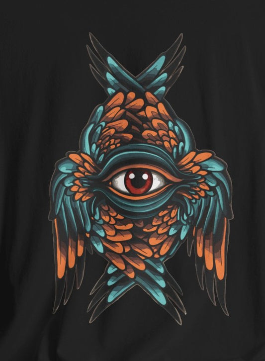 T-Shirt - Seraphim All Seeing Eye with Wings | Bella + Canvas Unisex T-shirt from Crypto Zoo Tees