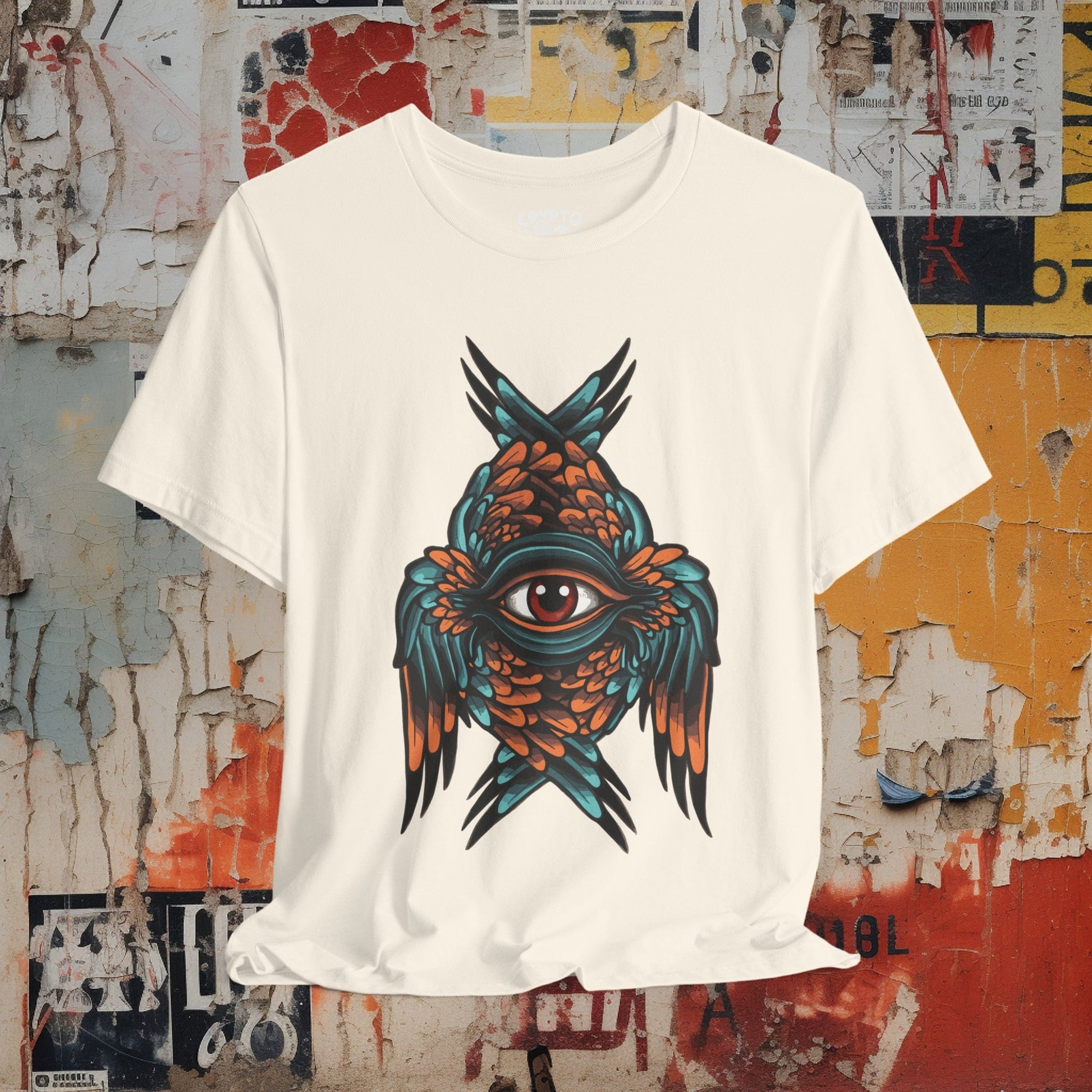 T-Shirt - Seraphim All Seeing Eye with Wings | Bella + Canvas Unisex T-shirt from Crypto Zoo Tees