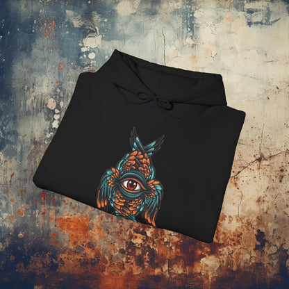 Hoodie - Seraphim All Seeing Eye with Wings | Hoodie | Hooded Sweatshirt from Crypto Zoo Tees