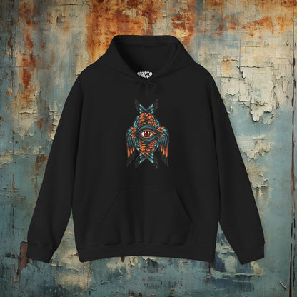 Hoodie - Seraphim All Seeing Eye with Wings | Hoodie | Hooded Sweatshirt from Crypto Zoo Tees