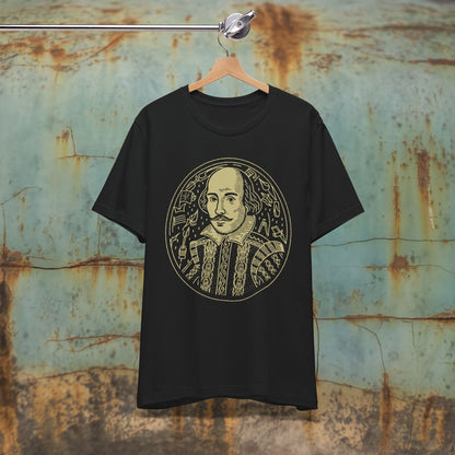 T-Shirt - Shakespeare Tee - Literary T-Shirt, William Shakespeare Gift, Classic Literature Shirt, Unisex Tee for Book Lovers and Theater Fans from Crypto Zoo Tees