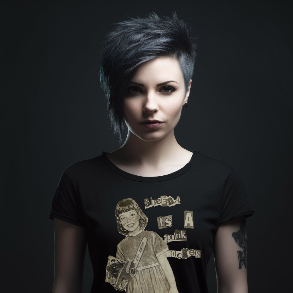 T-Shirt - Sheena Is A Punk Rocker Ladies Tee | Women's T-Shirt | Cotton Tee from Crypto Zoo Tees