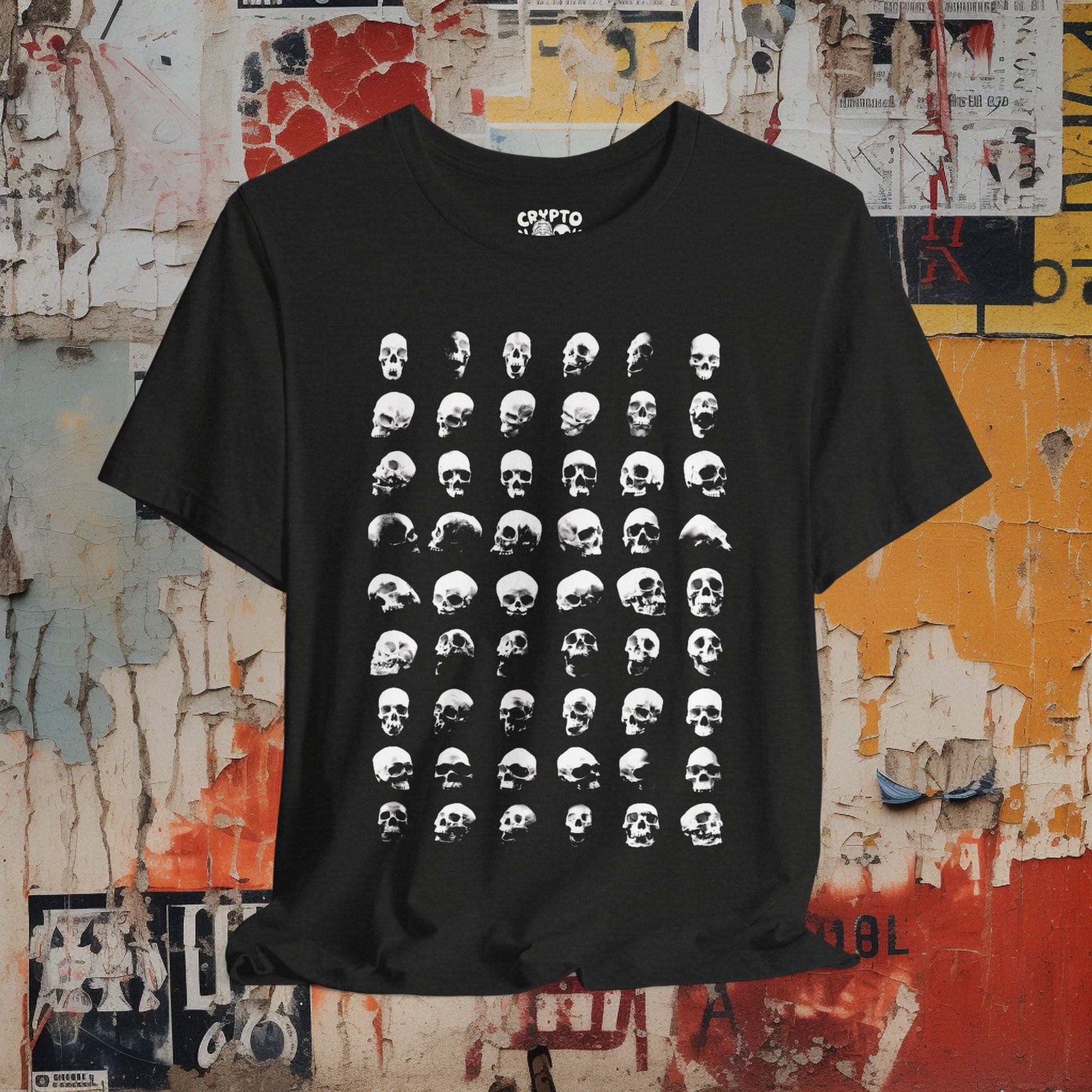 T-Shirt - Shirt Of Skulls | Bella + Canvas Unisex T-shirt from Crypto Zoo Tees