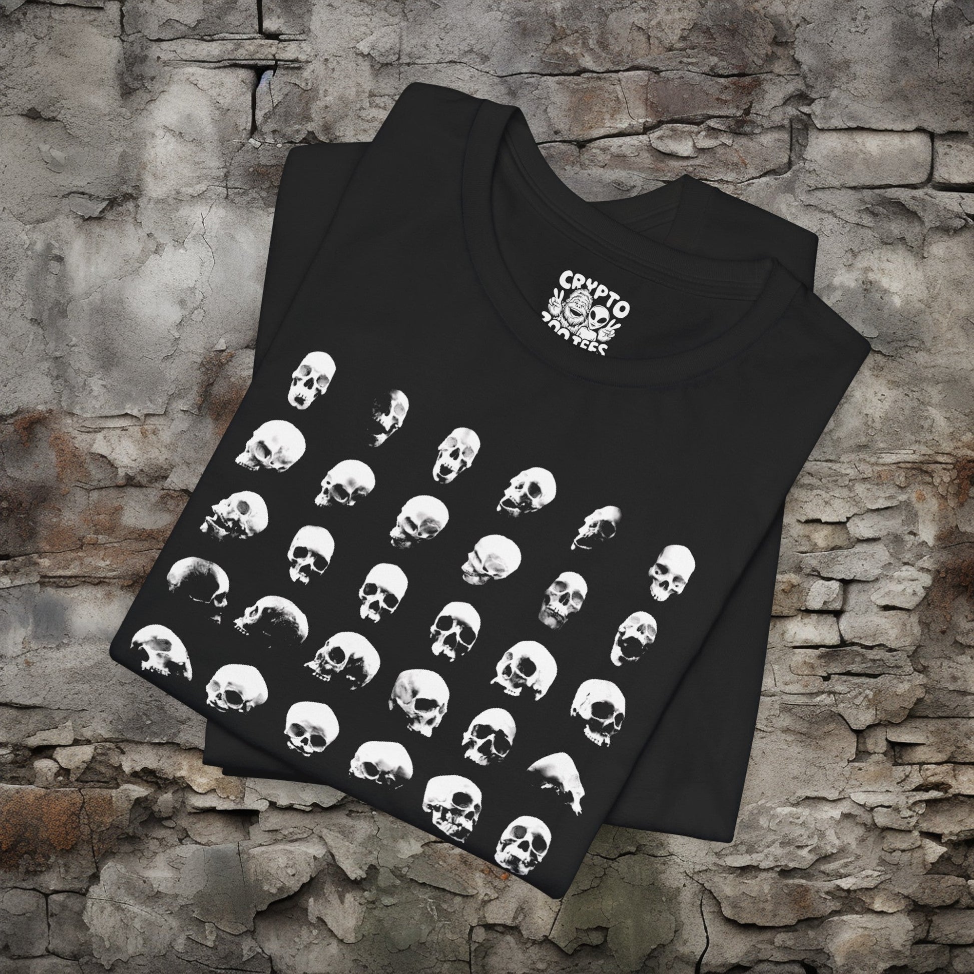 T-Shirt - Shirt Of Skulls | Bella + Canvas Unisex T-shirt from Crypto Zoo Tees