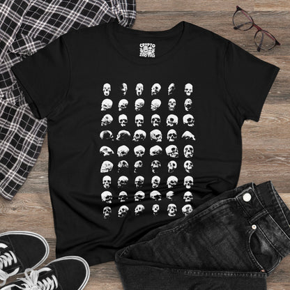 T-Shirt - Shirt Of Skulls | Women's T-Shirt | Cotton Tee from Crypto Zoo Tees